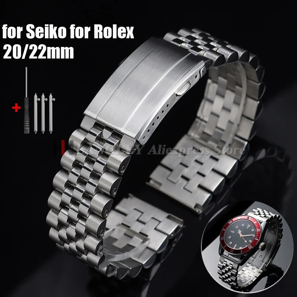 Твердый ремешок для часов из нержавеющей стали 20 мм 22 мм для Seiko для Rolex Water Ghost, браслет с складной пряжкой, мужской роскошный ремешок на запястье с винтовым звеном
Твердый ремешок для часов из нержавеющей стали 20 мм 22 мм для Seiko для Rolex Water Ghost, браслет с складной пряжкой, мужской роскошный ремешок на запястье с винтовым звеном
