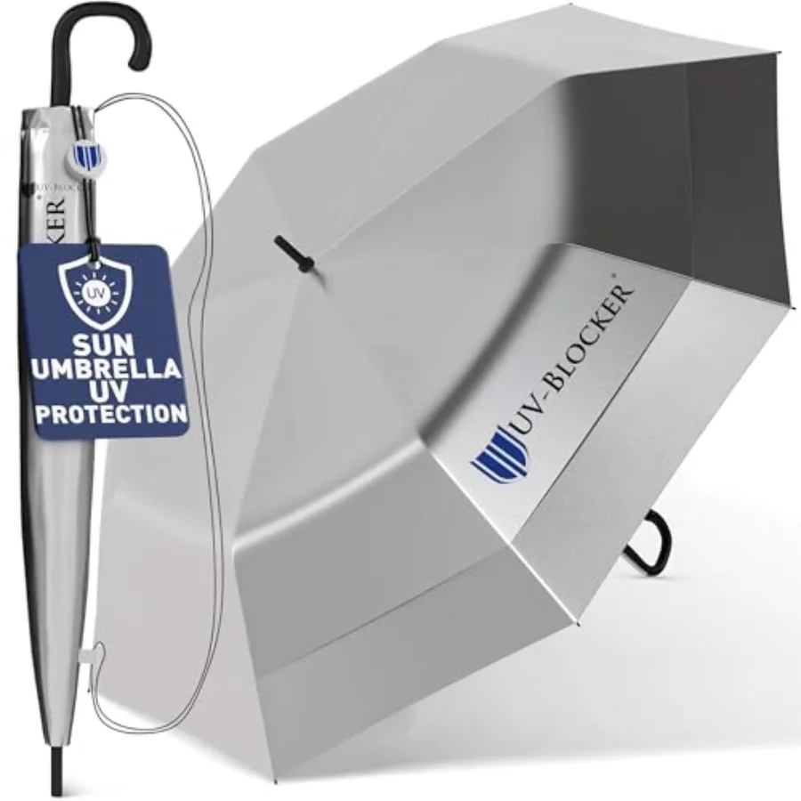 - Sun Umbrella UV Protection Golf Umbrella - Large Sun Blocking Umbrella - Windproof - Auto Open - Vented Double Canopy - UPF 5
- Sun Umbrella UV Protection Golf Umbrella - Large Sun Blocking Umbrella - Windproof - Auto Open - Vented Double Canopy - UPF 5