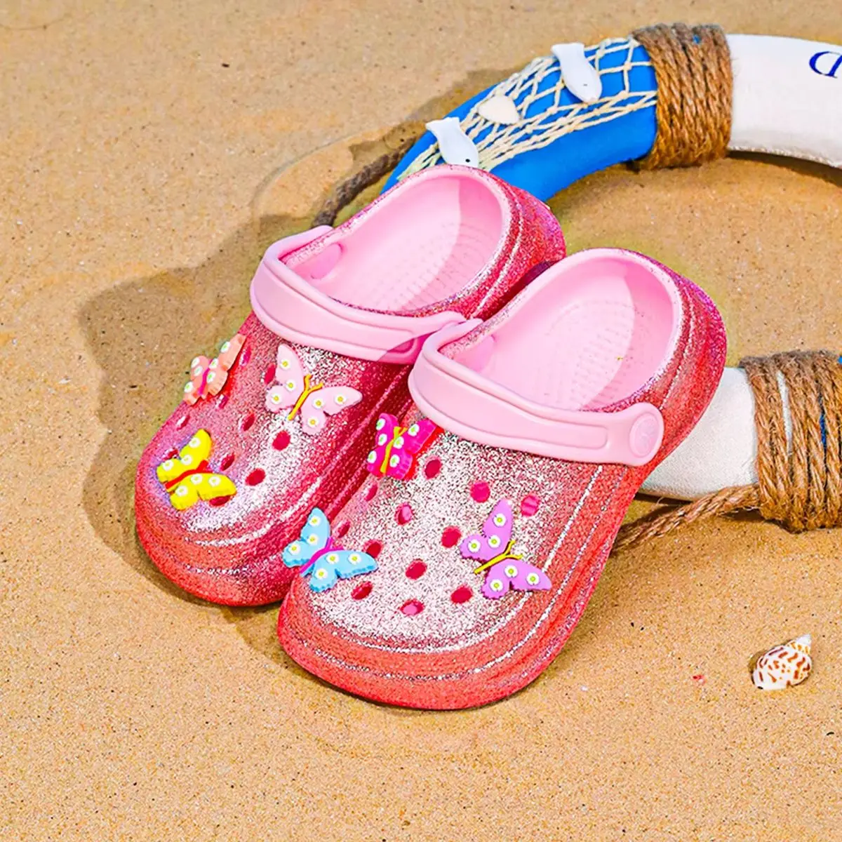 Kids Slip-On Clogs and Mules - Breathable, Waterproof, EVA Garden Shoes with Decorative Chain for Beach and Everyday Wear 168
Kids Slip-On Clogs and Mules - Breathable, Waterproof, EVA Garden Shoes with Decorative Chain for Beach and Everyday Wear 168