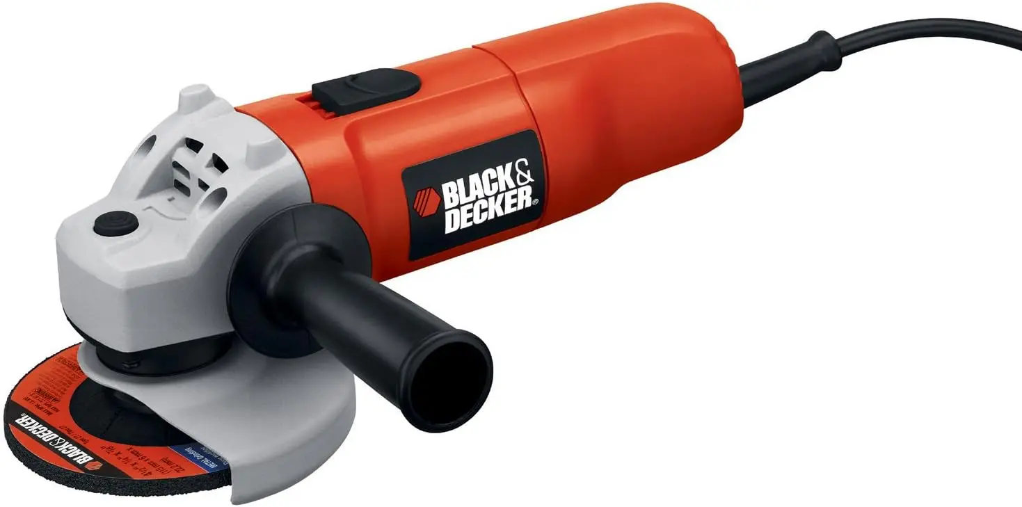 4-1/2-Inch Small Angle Grinder with 5.5 Amp Motor, 10,000 RPM, Metal Grinding Wheel & Spanner Wrench
4-1/2-Inch Small Angle Grinder with 5.5 Amp Motor, 10,000 RPM, Metal Grinding Wheel & Spanner Wrench