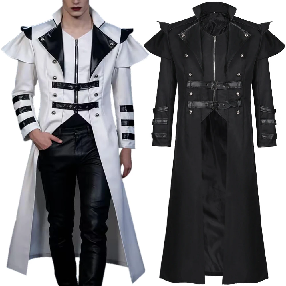 Vintage Men's Gothic Steampunk Long Jacket Trench Coat Halloween Medieval Pirate Cosplay Costume Overcoat Man Victoria Long Coat
Vintage Men's Gothic Steampunk Long Jacket Trench Coat Halloween Medieval Pirate Cosplay Costume Overcoat Man Victoria Long Coat