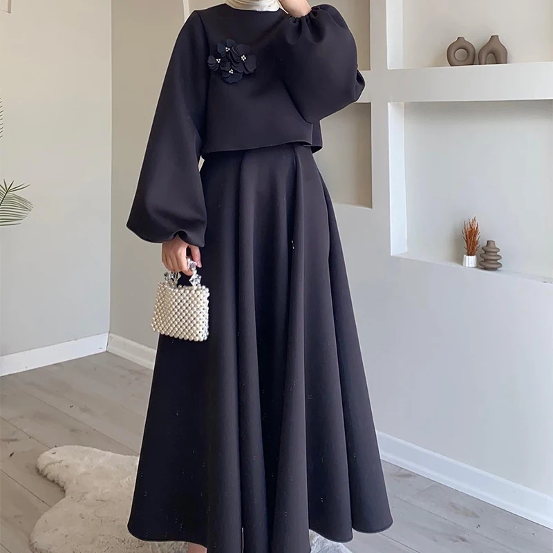 Fashion Flower Women's Long Dress Set 2 Piece Lantern Sleeve Sundress Top Shirt & Skirts Suits Maxi Dresses Vestidos Платье
Fashion Flower Women's Long Dress Set 2 Piece Lantern Sleeve Sundress Top Shirt & Skirts Suits Maxi Dresses Vestidos Платье