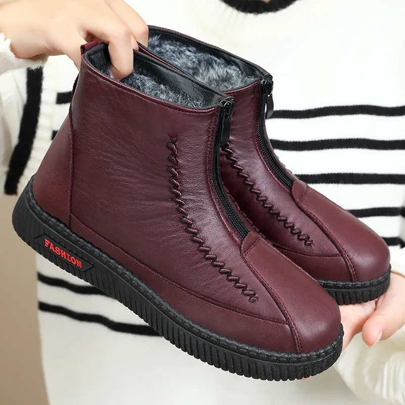 Women's Winter Cotton Boots with Plush and Thick Front Zipper One Foot Kick Cold Proof and Warm Versatile Snow Boots
Women's Winter Cotton Boots with Plush and Thick Front Zipper One Foot Kick Cold Proof and Warm Versatile Snow Boots
