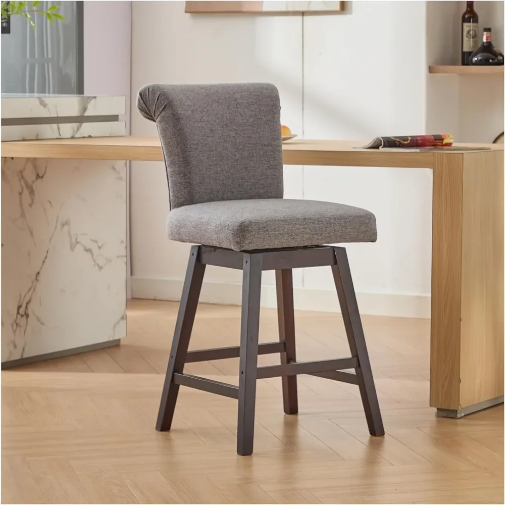 Swivel Kitchen Counter Bar Stools,26" Modern Fabric Upholstered Swivel Barstools Set of with Back,Simple Style Home Bar Chairs.
Swivel Kitchen Counter Bar Stools,26" Modern Fabric Upholstered Swivel Barstools Set of with Back,Simple Style Home Bar Chairs.