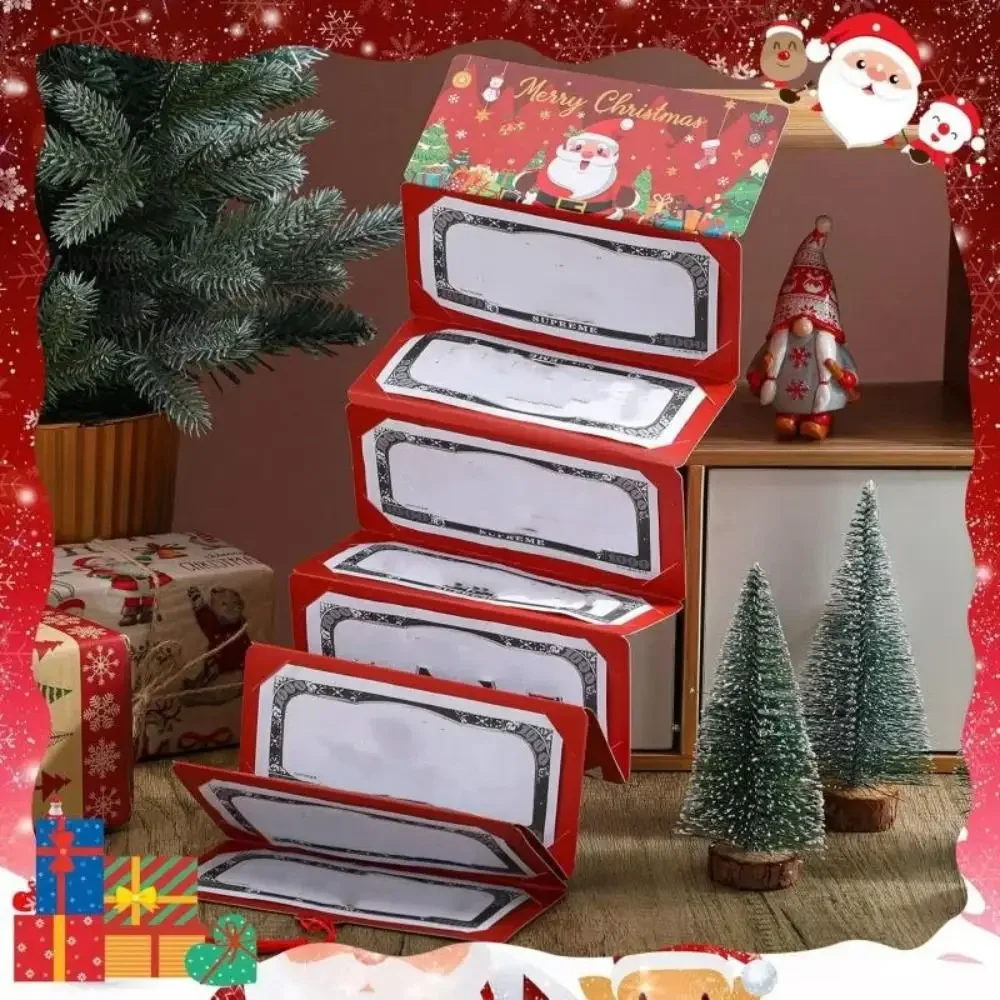 New Santa Claus Christmas Cash Gift Envelope Christmas Tree with 10 Slots Folding Banknote Card Christmas Red Envelope
New Santa Claus Christmas Cash Gift Envelope Christmas Tree with 10 Slots Folding Banknote Card Christmas Red Envelope
