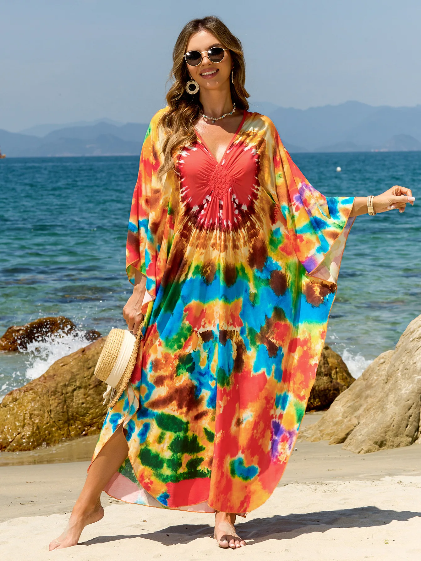 Kaftan Dresses for Women Colorful Tie Dye Printed Cover Ups for Swimwear Lounge Mrs Roper Costume Factory Supply
Kaftan Dresses for Women Colorful Tie Dye Printed Cover Ups for Swimwear Lounge Mrs Roper Costume Factory Supply