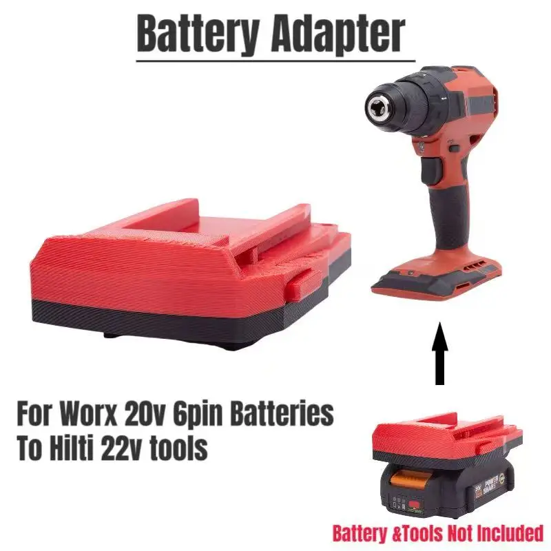 Battery Adapter Converter For Worx 6PIN 20V Lithium Adapter To Hilti 22V Power Tool Converter(Without Tool & Battery)
Battery Adapter Converter For Worx 6PIN 20V Lithium Adapter To Hilti 22V Power Tool Converter(Without Tool & Battery)