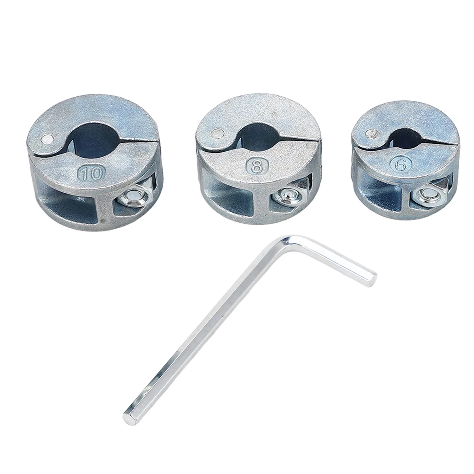 3PCS Drill Bit Stopper Collars Zinc Alloy Drilling Depth Stop Rings with Hex Wrench Open Type Durable for Woodworking Drilling
3PCS Drill Bit Stopper Collars Zinc Alloy Drilling Depth Stop Rings with Hex Wrench Open Type Durable for Woodworking Drilling