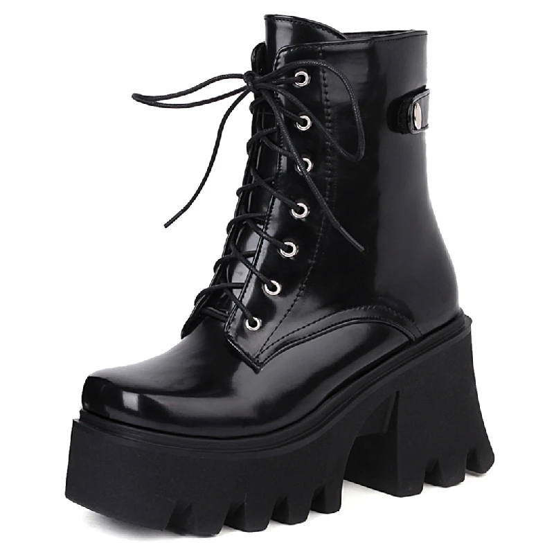 Gothic Punk Street Women's Ankle Boots Platform 2024 Thick High Heels Short Boot New Fashion Designer Black Lace-up Winter Shoes
Gothic Punk Street Women's Ankle Boots Platform 2024 Thick High Heels Short Boot New Fashion Designer Black Lace-up Winter Shoes
