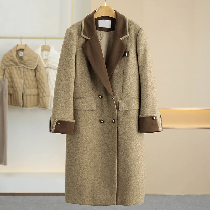 XKing Wool Blend Coat Winter Fashion Street Style Long Sleeve Double Breasted Suit Collar Women's Outerwear New Arrival 001
XKing Wool Blend Coat Winter Fashion Street Style Long Sleeve Double Breasted Suit Collar Women's Outerwear New Arrival 001
