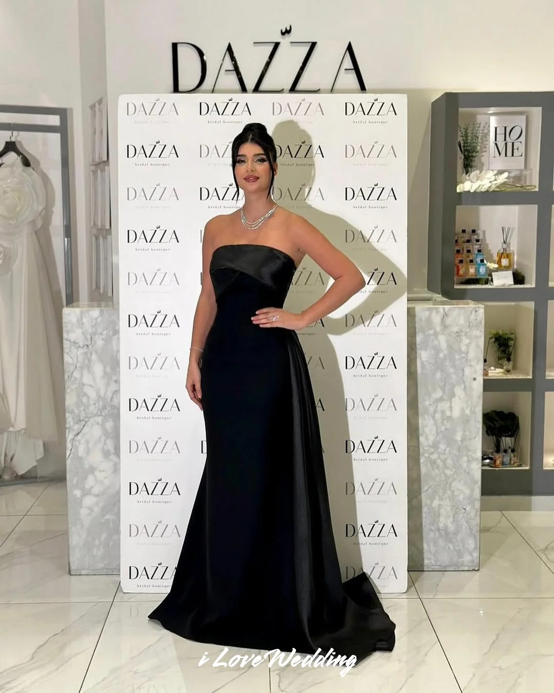 Black Strapless Evening Dresses 2025 Satin Sleeveless Pleated Mermaid Sweep Train Prom Dresses Wedding Guest Dress Customized
Black Strapless Evening Dresses 2025 Satin Sleeveless Pleated Mermaid Sweep Train Prom Dresses Wedding Guest Dress Customized