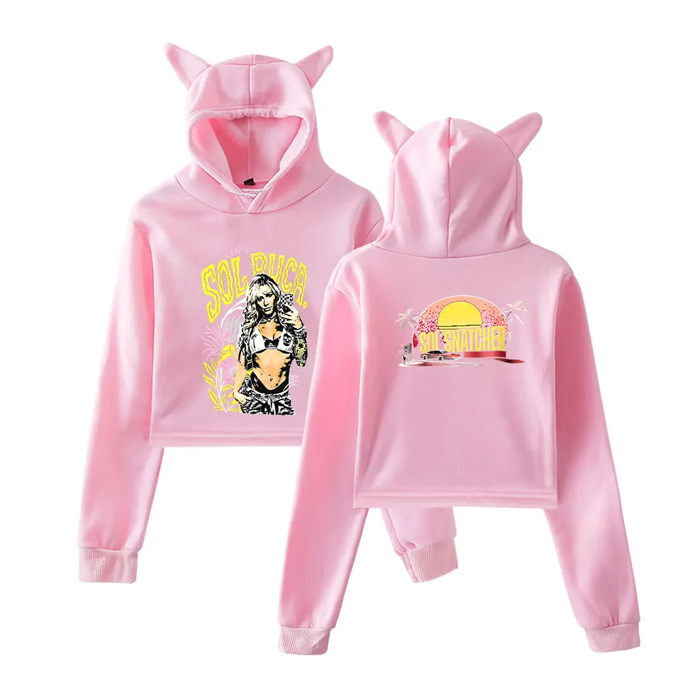 Sol Ruca Merch Vintage 90s Streetwear logo Hoodie Hoodies Sweatshirts for Girls Cat Ear Crop Fashion Sports Pullover
Sol Ruca Merch Vintage 90s Streetwear logo Hoodie Hoodies Sweatshirts for Girls Cat Ear Crop Fashion Sports Pullover
