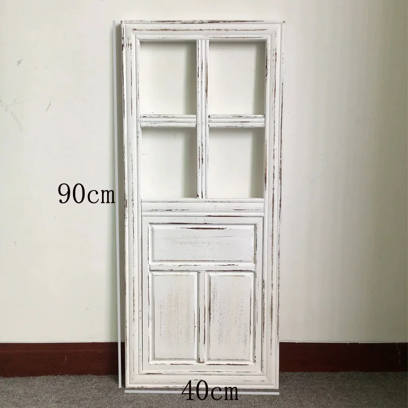 Rustic White Distressed Decorative Faux Door Panel, Solid Wood Vintage Wall Mount, Six-Panel Design with Hanging Hook
Rustic White Distressed Decorative Faux Door Panel, Solid Wood Vintage Wall Mount, Six-Panel Design with Hanging Hook
