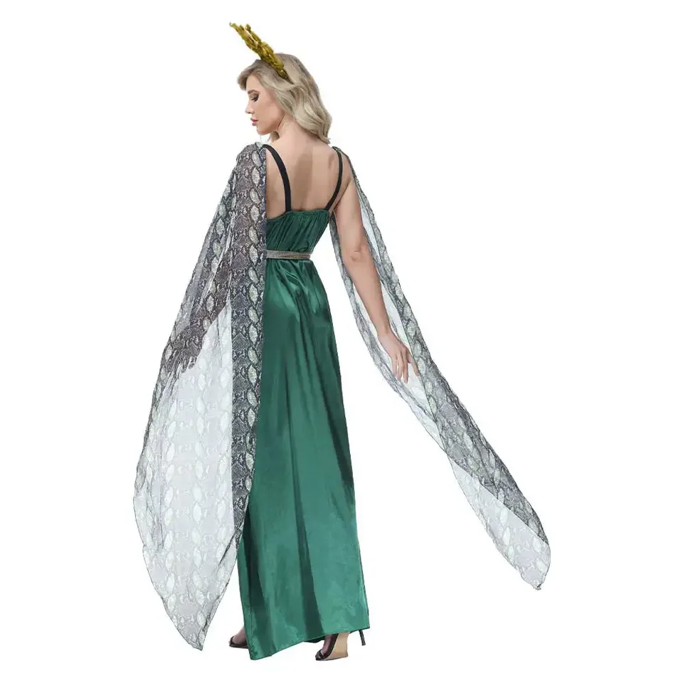Goddess Medusa Queen Cosplay Women Costume Green Dress Greek Mythology Perfemence Clothing Halloween Carnival Suits
Goddess Medusa Queen Cosplay Women Costume Green Dress Greek Mythology Perfemence Clothing Halloween Carnival Suits