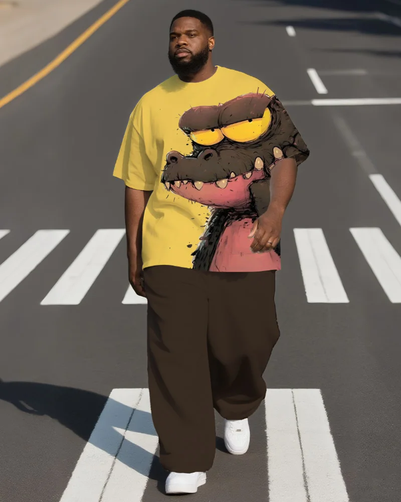 S-9XL Мужская футболка больших размеров с короткими рукавами и брюки из двух предметов
S-9XL Мужская футболка больших размеров с короткими рукавами и брюки из двух предметов