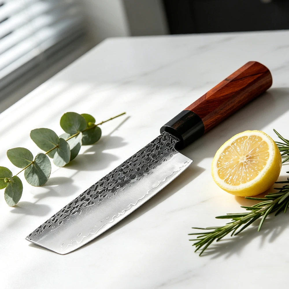 Hand-Forged 3-Layer Composite High-Carbon Steel Nakiri Knife Traditional Japanese Chef Knife Sushi Knife Ergonomic Wooden Handle
Hand-Forged 3-Layer Composite High-Carbon Steel Nakiri Knife Traditional Japanese Chef Knife Sushi Knife Ergonomic Wooden Handle