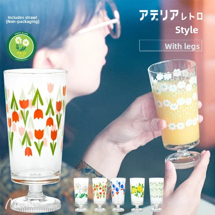 Original Japanese Aderia Highball Glass Floral Print Tulip Stemware Glass Water Cup Vintage Style round Shape Non-Durable
Original Japanese Aderia Highball Glass Floral Print Tulip Stemware Glass Water Cup Vintage Style round Shape Non-Durable
