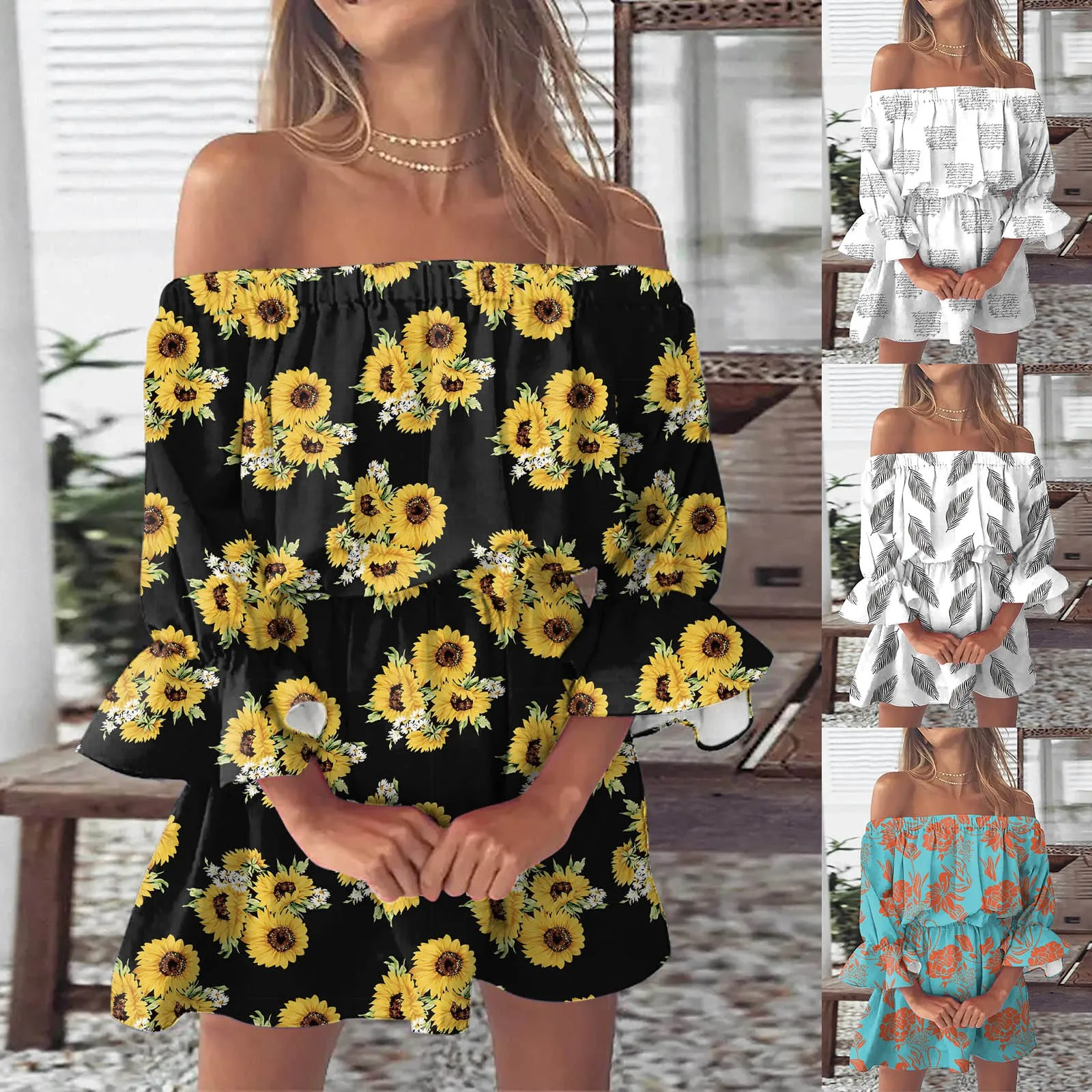 Summer Dresses For Women Vintage Print Beach Sexy Off Shoulder Tunic Sundresses Ladies Dress Womens Dresses for Summer Casual
Summer Dresses For Women Vintage Print Beach Sexy Off Shoulder Tunic Sundresses Ladies Dress Womens Dresses for Summer Casual