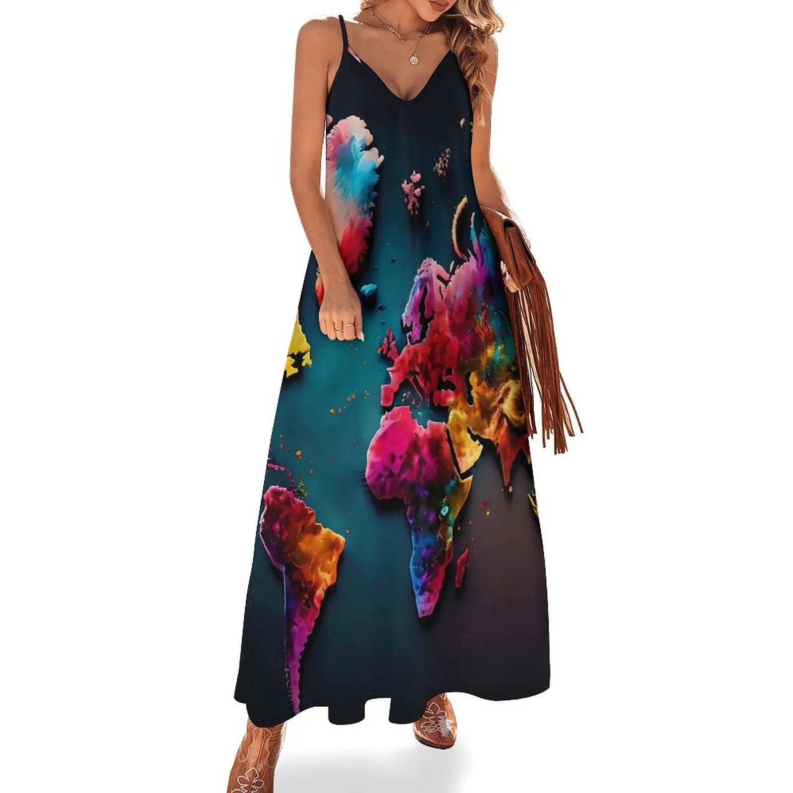 Colorful World Map Dress Map Of The World Aesthetic Casual Long Dresses Summer Club Maxi Dress Design Vestidos Gift
Colorful World Map Dress Map Of The World Aesthetic Casual Long Dresses Summer Club Maxi Dress Design Vestidos Gift