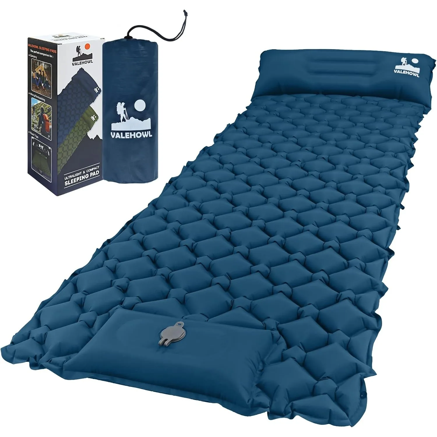 Sleeping Pad for Camping 79" x 27" Comfort Inflatable Camping Mattress with Pillow Lightweight Sleeping Mat for Outdoor
Sleeping Pad for Camping 79" x 27" Comfort Inflatable Camping Mattress with Pillow Lightweight Sleeping Mat for Outdoor