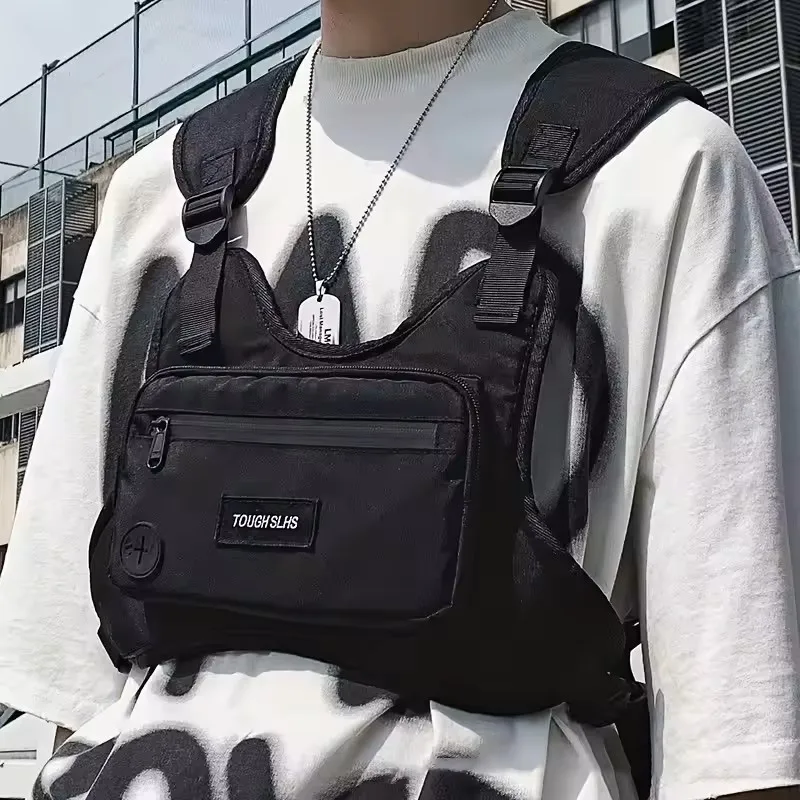 Chest Bag Waist Bag Hip Hop Streetwear Large Capacity Sports Casual Tactical Vest Bags for Men
Chest Bag Waist Bag Hip Hop Streetwear Large Capacity Sports Casual Tactical Vest Bags for Men