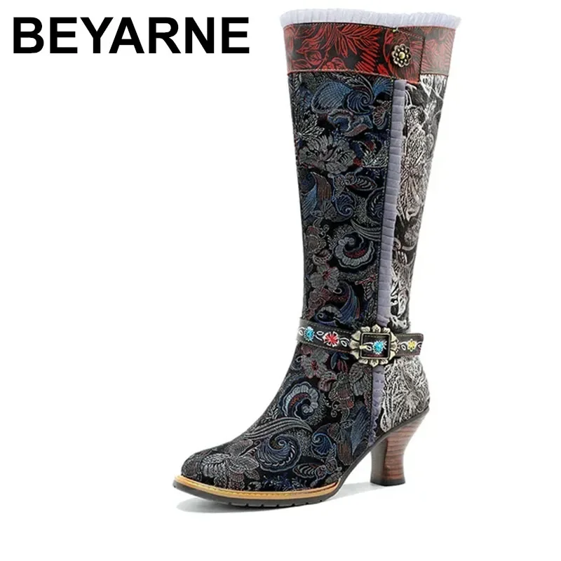 4.5cm Synthetic Boots Cow Leather Designer Knee High Embroidery ZIP Women Plus Size Ethnic Spring Autumn Lace Shoes
4.5cm Synthetic Boots Cow Leather Designer Knee High Embroidery ZIP Women Plus Size Ethnic Spring Autumn Lace Shoes
