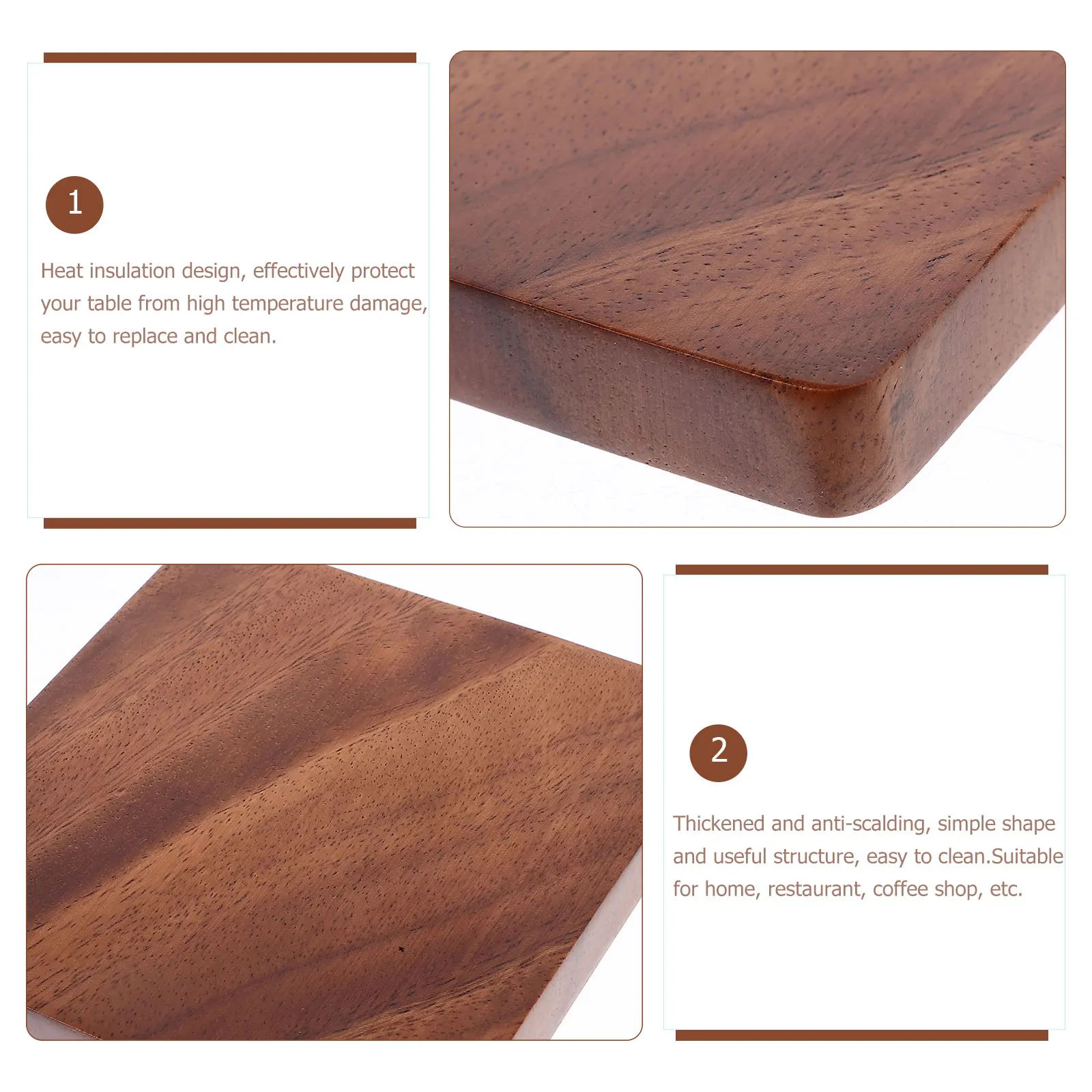 6pcs Black Walnut Wood Coasters Square 11x11x1 5cm Heat Insulation Protective Mats for Cups Home Kitchen Bulk Anti Skid Tumbler
6pcs Black Walnut Wood Coasters Square 11x11x1 5cm Heat Insulation Protective Mats for Cups Home Kitchen Bulk Anti Skid Tumbler