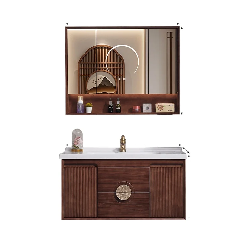 New Chinese oak bathroom cabinet combination washbasin toilet washbasin ceramic integrated basin bathroom cabinet
New Chinese oak bathroom cabinet combination washbasin toilet washbasin ceramic integrated basin bathroom cabinet