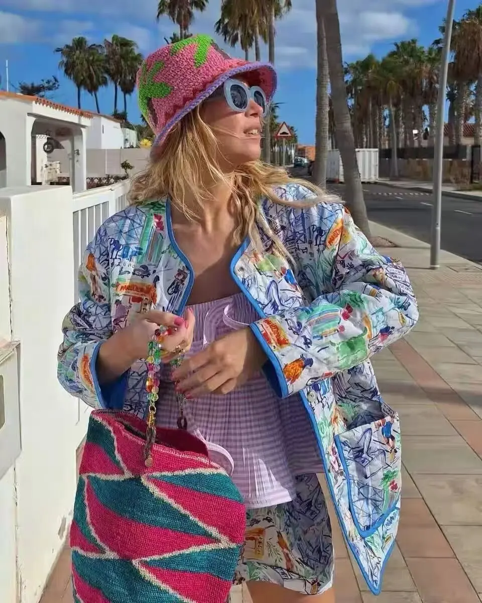 Fashionable and versatile printed large pocket cotton coat for women winter trend hot selling warm casual cotton coat
Fashionable and versatile printed large pocket cotton coat for women winter trend hot selling warm casual cotton coat