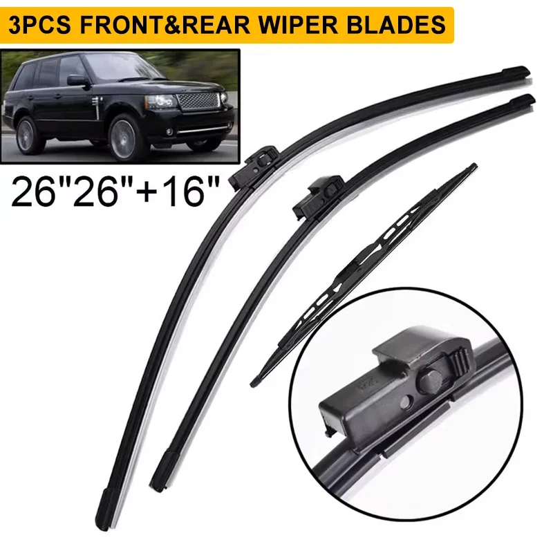 Wiper Front & Rear Wiper Blades Set For Range Rover L322 Vogue HSE 2002 - 2012 Windshield Windscreen Window 26"+26"+16"
Wiper Front & Rear Wiper Blades Set For Range Rover L322 Vogue HSE 2002 - 2012 Windshield Windscreen Window 26"+26"+16"