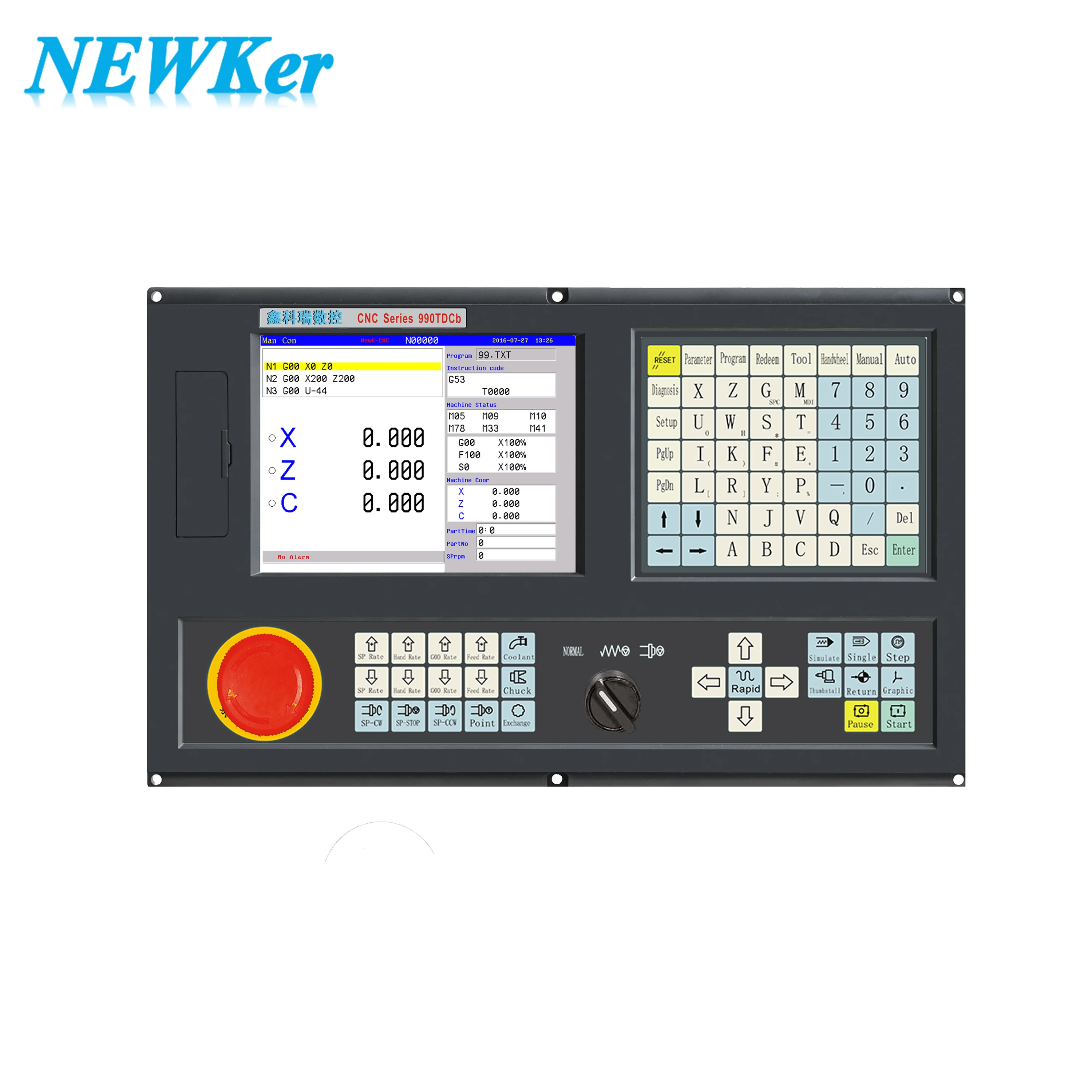 High Quality NEWKer CNC Controller Model NEW990TDCa 3 Axis for Wood Cnc Router Lathe Machine System 
High Quality NEWKer CNC Controller Model NEW990TDCa 3 Axis for Wood Cnc Router Lathe Machine System