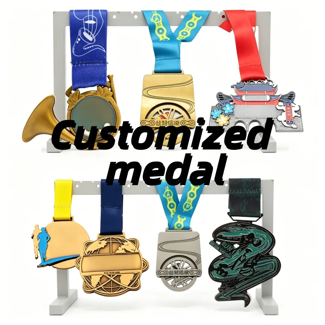 Custom 3D Sports Medal with Ribbon, Personalized Gold Silver Bronze Award for Marathon & Competitions
Custom 3D Sports Medal with Ribbon, Personalized Gold Silver Bronze Award for Marathon & Competitions