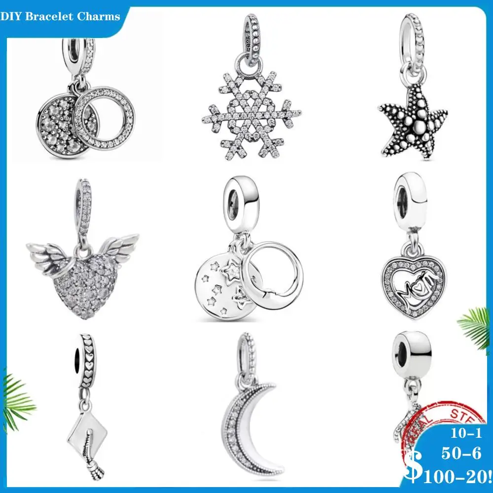 Лидер продаж, подлинные шармы для браслетов Pendant, луна, сердце, крылья ангела, снежинка, морская звезда, шармы, подходят для браслетов Pendant
Лидер продаж, подлинные шармы для браслетов Pendant, луна, сердце, крылья ангела, снежинка, морская звезда, шармы, подходят для браслетов Pendant