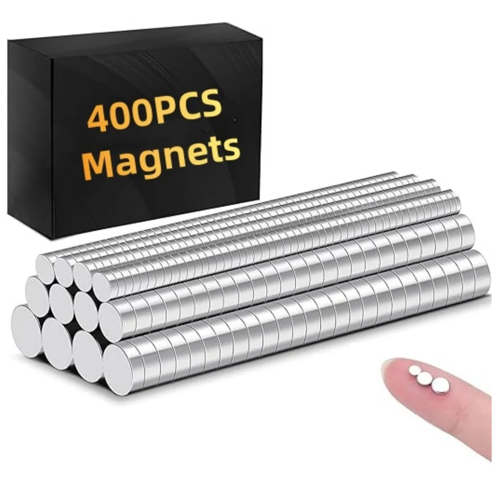Small Magnets 400Pcs Tiny Mini Round Multi-Use Printer Magnet for 3D Printing Craft Fridge DIY Miniatures Refrigerator Crafts