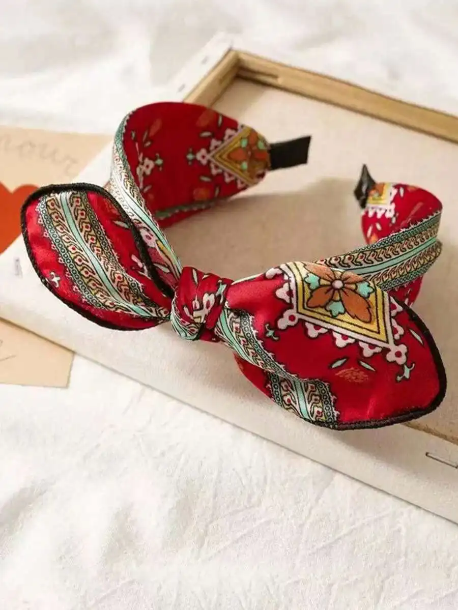 Retro Bow Headband For Women Vintage Turban Wide Hairband With Floral Pattern Hair Accessory
Retro Bow Headband For Women Vintage Turban Wide Hairband With Floral Pattern Hair Accessory