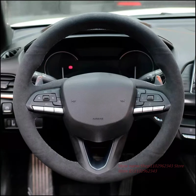 Сшитый вручную нескользящий прочный замшевый чехол на руль из наппа из кожи для Cadillac CT5 CT4 XT4, аксессуары для салона автомобиля
Сшитый вручную нескользящий прочный замшевый чехол на руль из наппа из кожи для Cadillac CT5 CT4 XT4, аксессуары для салона автомобиля