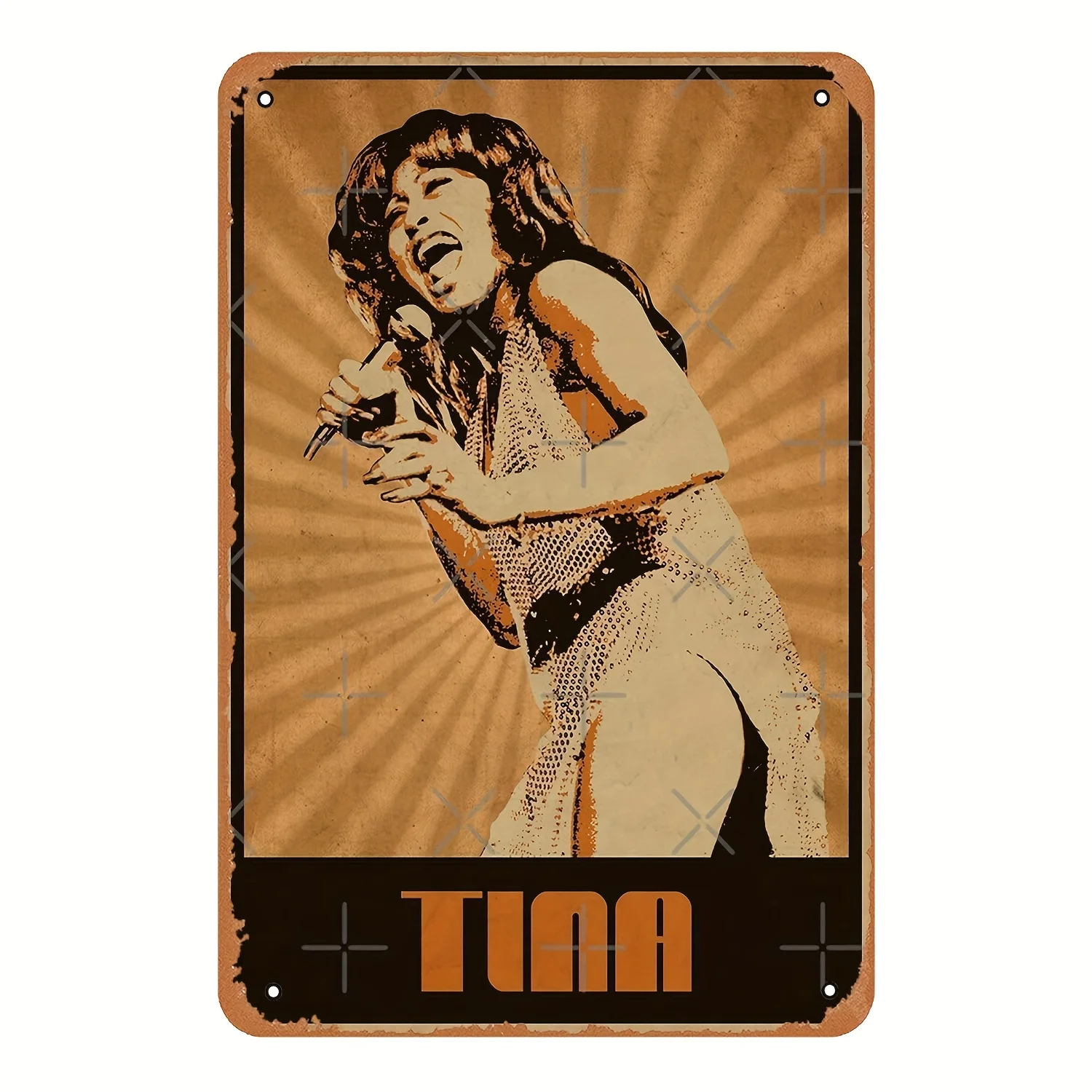 1pc Tina Turner Vintage Metal Tin Sign, 12"x8", Waterproof, Weather-Resistant Wall Art Decor with Pre-Drilled Holes, for Home
1pc Tina Turner Vintage Metal Tin Sign, 12"x8", Waterproof, Weather-Resistant Wall Art Decor with Pre-Drilled Holes, for Home