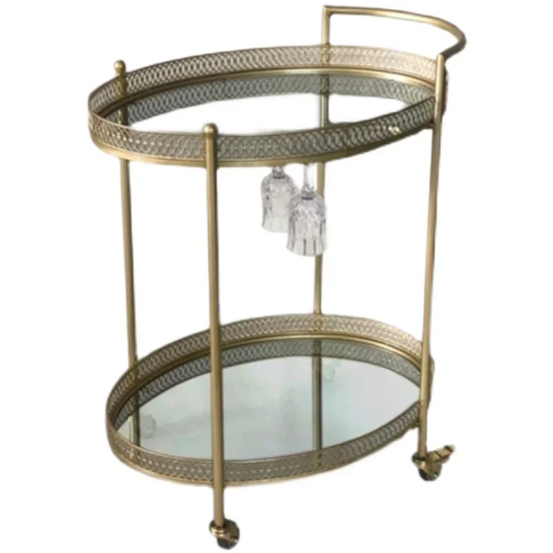 LD33Wrought iron wine trolley creative mobile tea cake fruit food delivery cart glass side table
LD33Wrought iron wine trolley creative mobile tea cake fruit food delivery cart glass side table