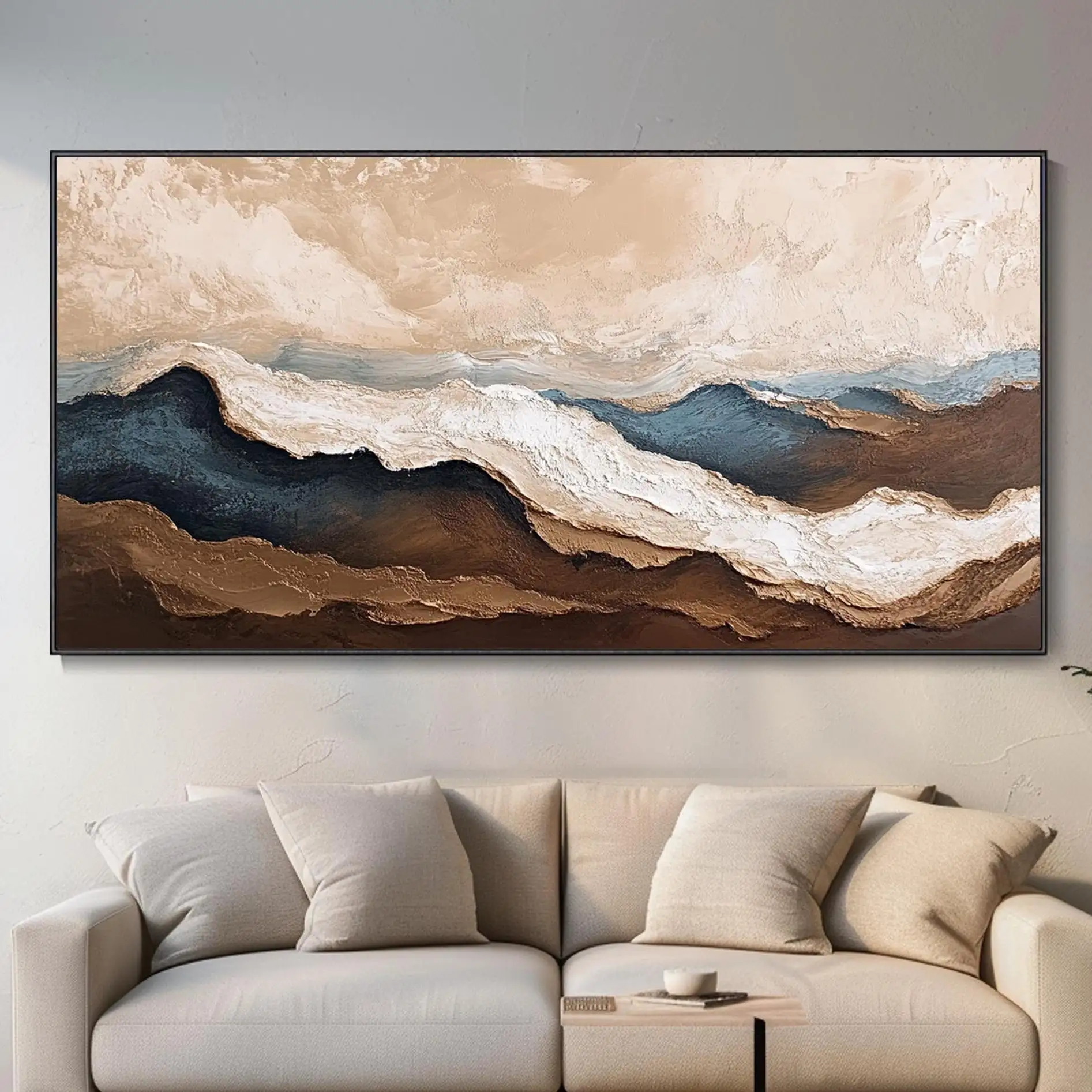 New abstract large size 100% hand painted oil painting earth brown sea wall art landscape painting for living room decoration
New abstract large size 100% hand painted oil painting earth brown sea wall art landscape painting for living room decoration
