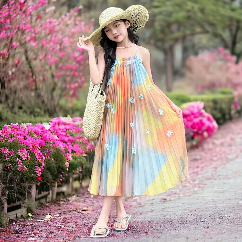 Summer Girls Beach Maxi Dresses for kids Holiday Outfits Party Long Dress Sleeveless Children Teenagers Costumes 6 8 10 12 Years
Summer Girls Beach Maxi Dresses for kids Holiday Outfits Party Long Dress Sleeveless Children Teenagers Costumes 6 8 10 12 Years