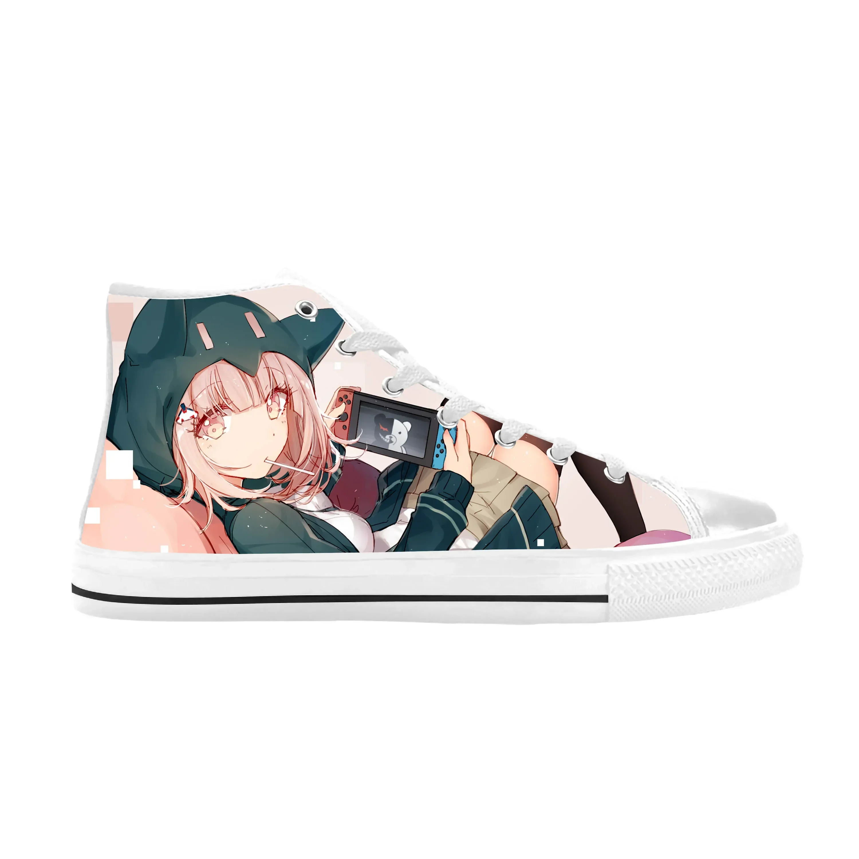 Japanese Anime Cartoon Danganronpa Nanami Chiaki Casual Cloth Shoes High Top Comfortable Breathable 3D Print Men Women Sneakers
Japanese Anime Cartoon Danganronpa Nanami Chiaki Casual Cloth Shoes High Top Comfortable Breathable 3D Print Men Women Sneakers