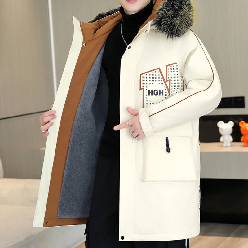 Casual Men's Warm Mid-Length Hooded Fleece Jackets 2025 Winter Youth Streetwear Thicken Plush Coats Outdoor Windproof Top Parkas
Casual Men's Warm Mid-Length Hooded Fleece Jackets 2025 Winter Youth Streetwear Thicken Plush Coats Outdoor Windproof Top Parkas