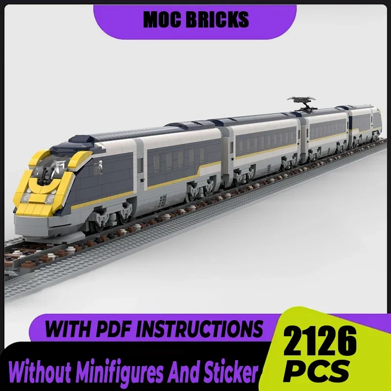 Railway Train Model Moc Building Blocks Euro Tunnel High Speed Train Model Technology Bricks DIY Assembly Construstion Toys Gift
Railway Train Model Moc Building Blocks Euro Tunnel High Speed Train Model Technology Bricks DIY Assembly Construstion Toys Gift