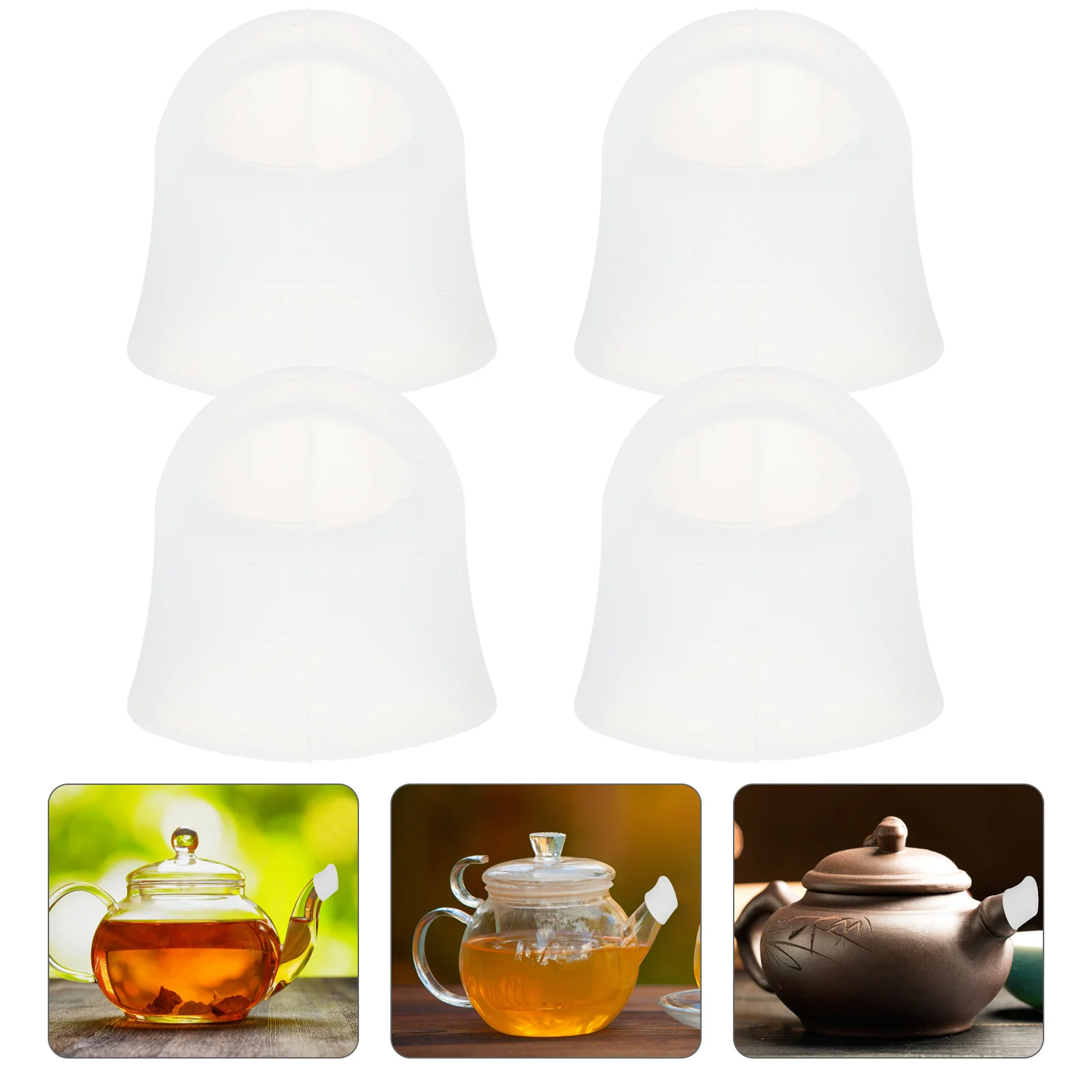 4 Pcs Strainer Teapot Spout Protector Anti-leak Protectors Protection Cap Silica Gel
4 Pcs Strainer Teapot Spout Protector Anti-leak Protectors Protection Cap Silica Gel