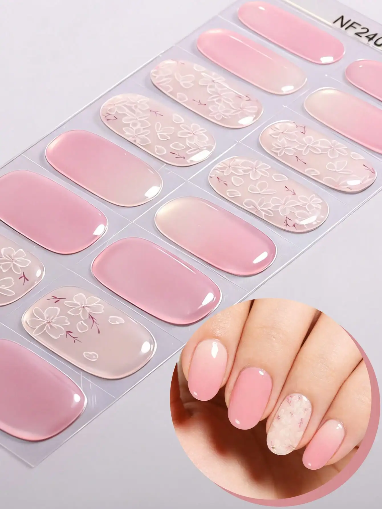 16pcs Semi-Cured Gel Nail Stickers, Spring/Summer Pink Ombre Sakura UV Gel Nail Stickers, Salon Quality, Requires UV Lamp, Perfect For Dates, Home DIY Manicure
16pcs Semi-Cured Gel Nail Stickers, Spring/Summer Pink Ombre Sakura UV Gel Nail Stickers, Salon Quality, Requires UV Lamp, Perfect For Dates, Home DIY Manicure