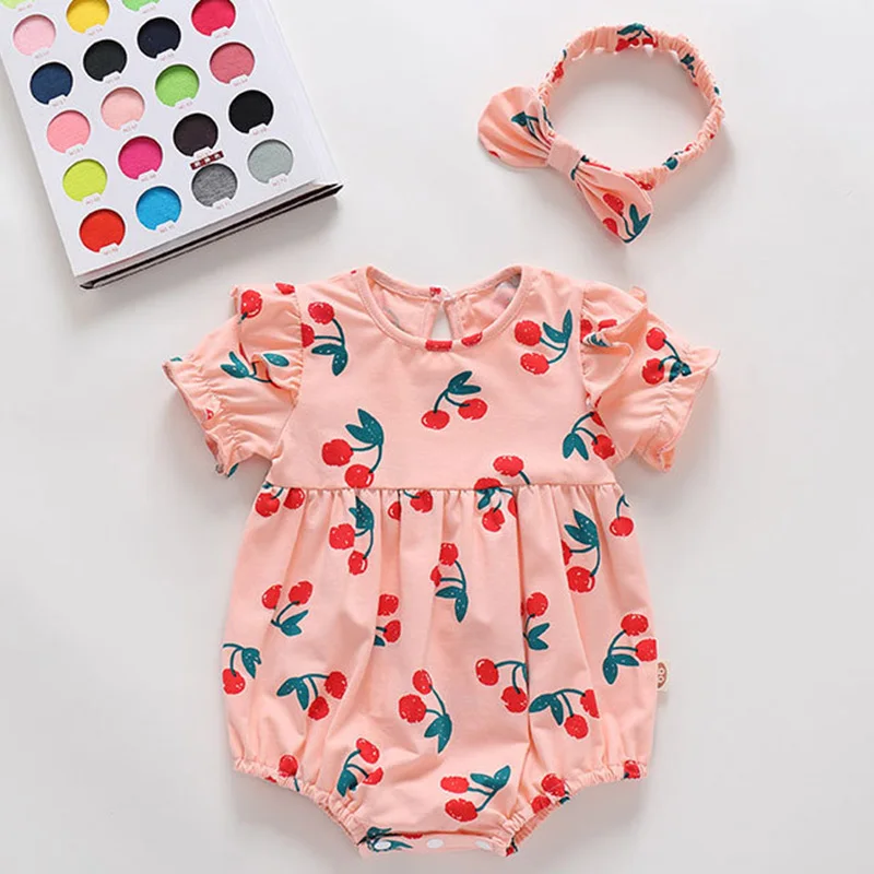 2024 New Summer Infant Baby Girl Bodysuits+Hair band Short Sleeved Cotton Print Newborn Baby Girl Jumpsuit Children Clothes
2024 New Summer Infant Baby Girl Bodysuits+Hair band Short Sleeved Cotton Print Newborn Baby Girl Jumpsuit Children Clothes