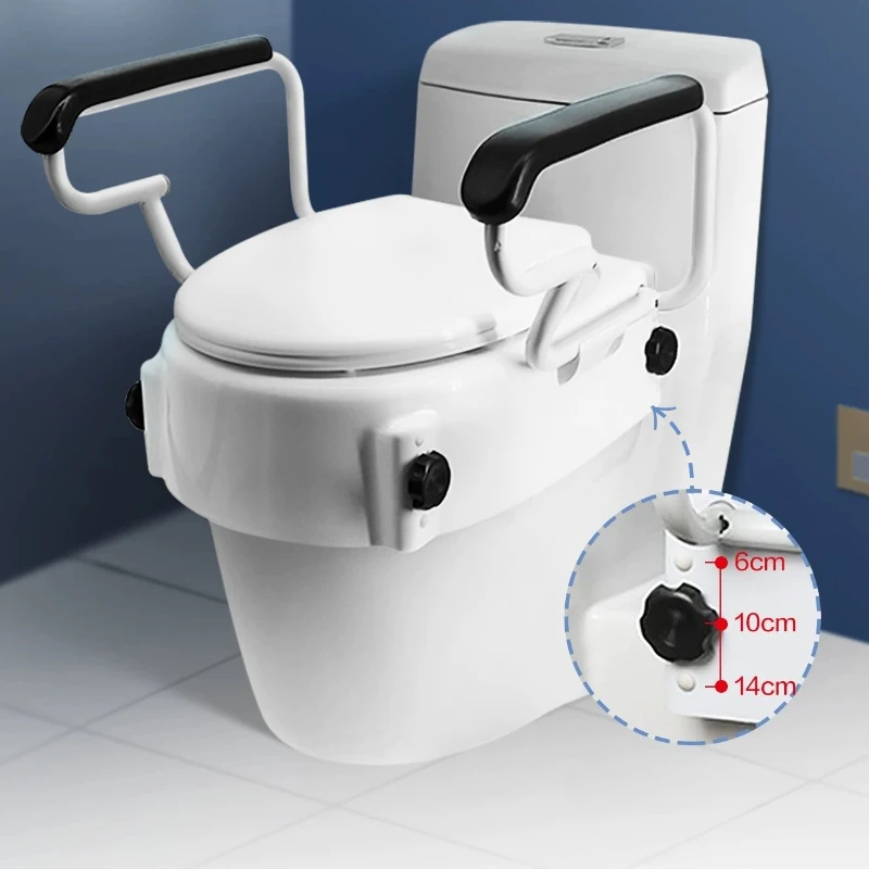 Adjustable Toilet Seat Riser for Elderly, Raised Commode Pad with Handle, Rehabilitation Height Extension for Low Toilet
Adjustable Toilet Seat Riser for Elderly, Raised Commode Pad with Handle, Rehabilitation Height Extension for Low Toilet