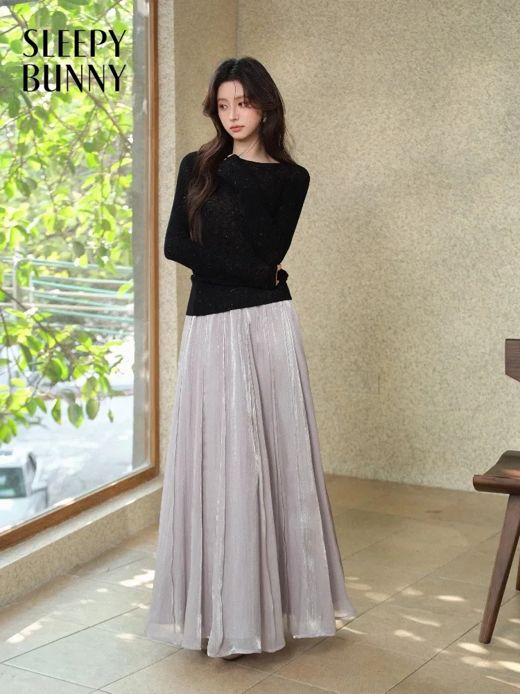 Women Sequin Long Sleeve Knit Top Lady Spring Stretch Slimming Pullover Elegant Office Commute Versatile Casual Formal Outfit
Women Sequin Long Sleeve Knit Top Lady Spring Stretch Slimming Pullover Elegant Office Commute Versatile Casual Formal Outfit