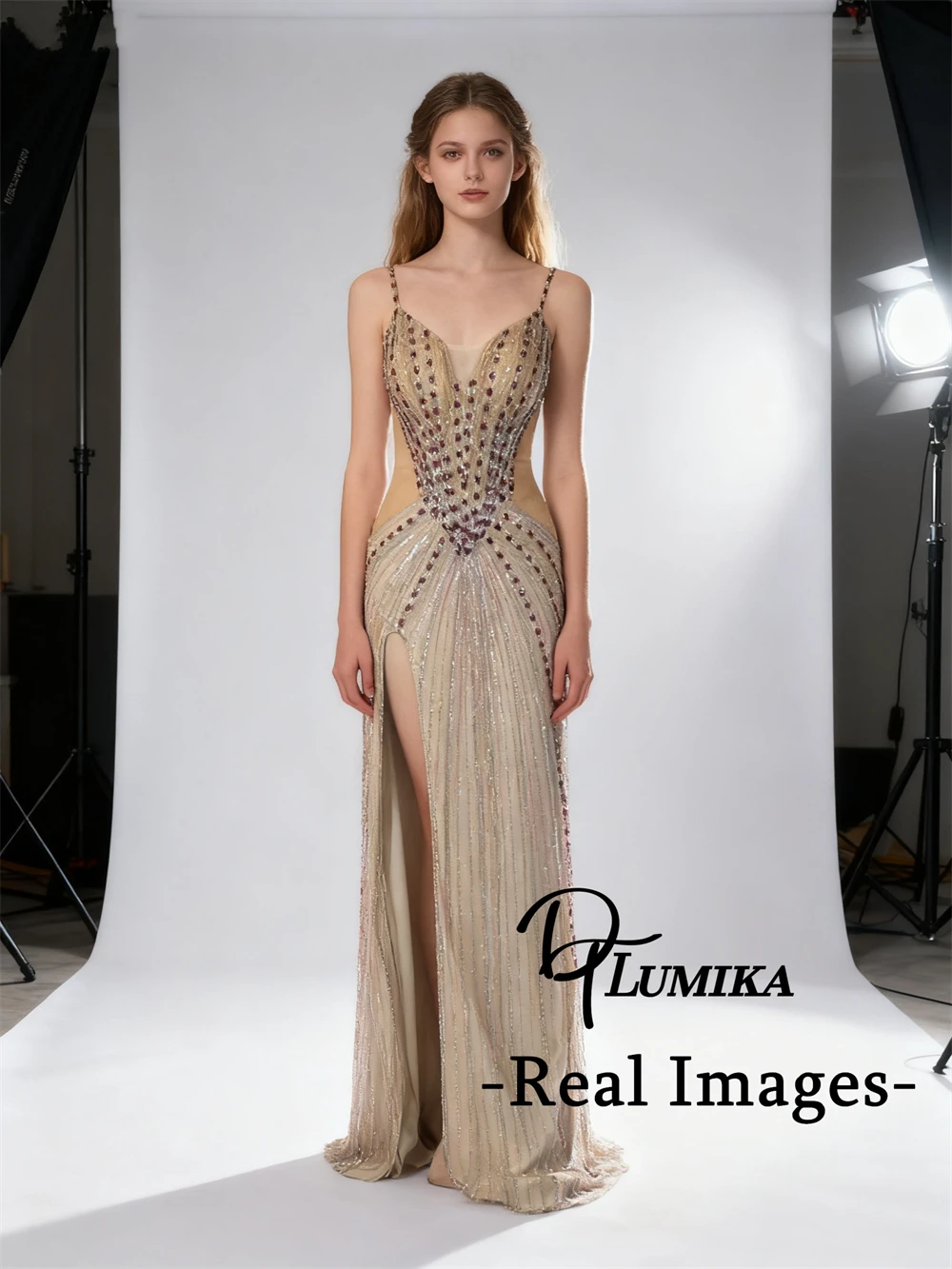 DTLumika Luxury Beaded Prom Dress with Spaghetti Straps, Long Sheath Evening Party Gown, Customized Size Slim Formal Dresses
DTLumika Luxury Beaded Prom Dress with Spaghetti Straps, Long Sheath Evening Party Gown, Customized Size Slim Formal Dresses