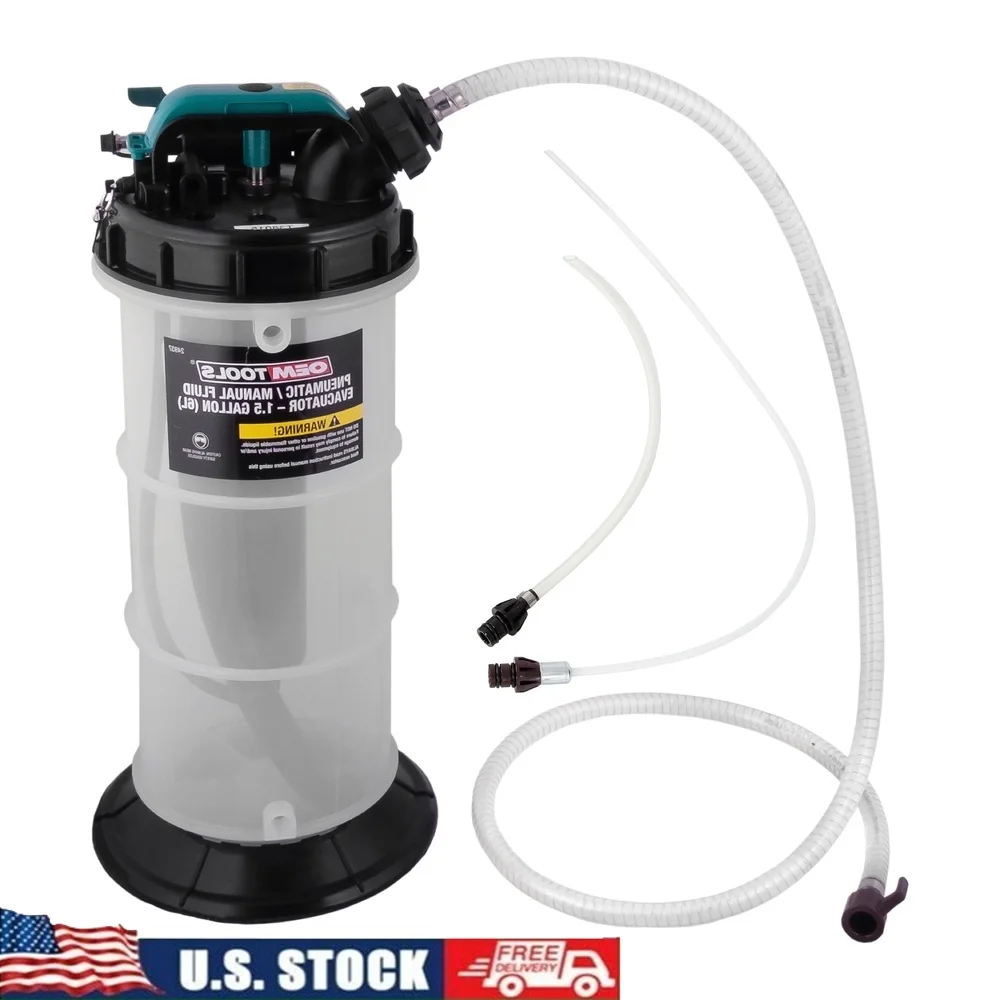 Pneumatic Manual Oil Fluid Extractor Vacuum Pump 1.5 Gallon Vehicle Maintenance Tool Garage Shop Equipment
Pneumatic Manual Oil Fluid Extractor Vacuum Pump 1.5 Gallon Vehicle Maintenance Tool Garage Shop Equipment